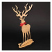 AMADEA Dřevěná dekorace jelen, výška 19 cm