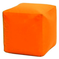 Sedací taburet CUBE oranžový s náplní