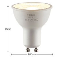 PRIOS LED reflektor GU10 5W 3 000K 60°