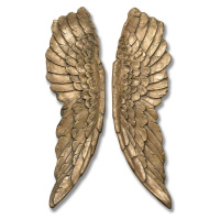 Estila Luxusní dekorace Andělská křídla 104cm zlaté (2ks)