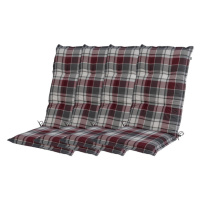 Sada potahů na židli / křeslo Valencia, 120 x 50 x 8 cm, 4dílná, červená/šedá