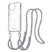 AlzaGuard Luxe Detach Lanyard Case Compatible with MagSafe for iPhone 13 šedý