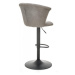 Barová židle SYDNEY - látka, ocel, černá / šedá