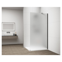 POLYSAN ESCA BLACK MATT jednodílná sprchová zástěna k instalaci ke stěně, matné sklo, 1500 ES111