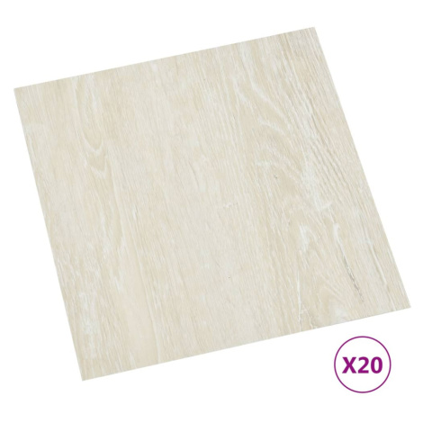 vidaXL Samolepicí podlahové desky 20 ks PVC 1,86 m² krémové