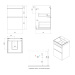 Sapho SITIA umyvadlová skříňka 46,4x70x44,2cm, 2xzásuvka, bílá mat
