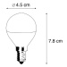E14 stmívatelná LED lampa s horním zrcátkem P45 3,5W 250 lm 2700K