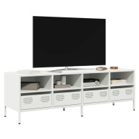 vidaXL TV skříňka bílá 135 x 39 x 43,5 cm ocel válcovaná za studena