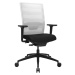 Topstar Kancelářská otočná židle AirWork, s područkami, synchronní mechanika, černá, bílá