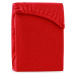 Červené elastické prostěradlo na dvoulůžko AmeliaHome Ruby Siesta, 200/220 x 200 cm