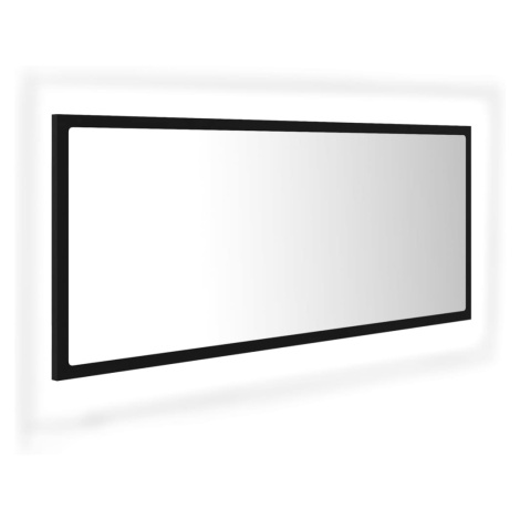 vidaXL LED koupelnové zrcadlo černé 100 x 8,5 x 37 cm akrylové