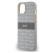 DKNY PU Leather Repeat Pattern Tonal Stripe kryt iPhone 14 béžový