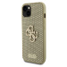 Guess PU Perforated 4G Glitter Metal Logo kryt iPhone 13 zlatý