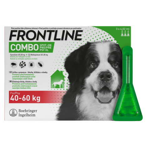 Frontline Combo Spot-On pro psy XL (40-60 kg) 3 x 4.02 ml