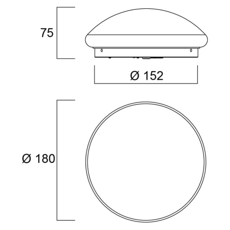 Sylvania Stropní svítidlo LED Sylvania Start Surface, Ø 18 cm