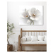 Obrazy na stěnu - Bílé květy Rozměr: 80x100 cm, Rámování: vypnuté plátno na rám