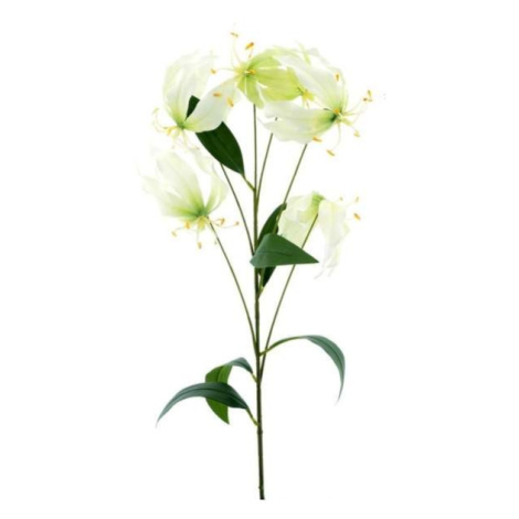 Gloriosa LILY řezaná umělá bílá 90cm Nova Nature
