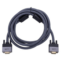 Kabel VGA (male) na VGA (male), 2metry, šedo-černá