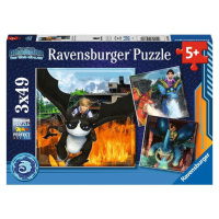Ravensburger puzzle 056880 Jak vycvičit draka: Devět království 3 x 49 dílků