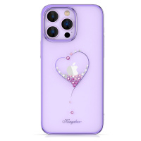 Silikonové pouzdro s krystaly Swarovski Kingxbar Wish Series pro iPhone 14 Pro Max - fialové