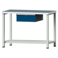 ANKE Kompaktní dílenský stůl, š x h 1140 x 650 mm, 1 zásuvka, stacionární provedení, univerzální
