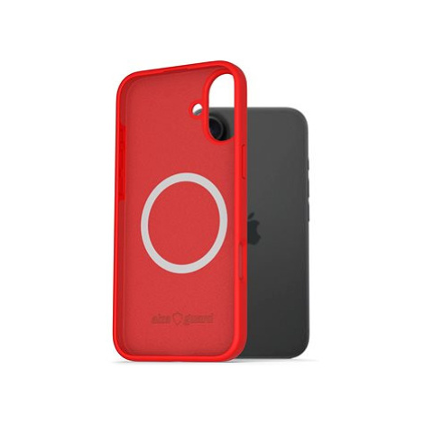 AlzaGuard Silicone Case Compatible with Magsafe pro iPhone 16 Plus červený