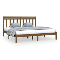Rám postele medově hnědý masivní dřevo 200 × 200 cm, 3105273