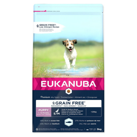 EUK Puppy & Junior Small & Medium Grain Free OF 3kg Eukanuba
