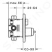 Hansa 40529083 - Baterie pod omítku pro 2 spotřebiče, s přepínačem, chrom