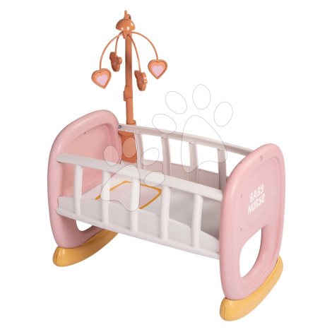 Kolébka s kolotočem Baby´s Cot Soft Baby Nurse Smoby pro 42 cm panenku od 18 měsíců