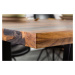 LuxD Designový jídelní stůl Flame, 200 cm, sheesham šedý
