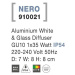 NOVA LUCE venkovní nástěnné svítidlo NERO hliník bílé skleněný difuzor GU10 1x7W 220-240V IP54 b