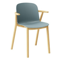 INFINITI - Židle RELIEF s dřevěnou podnoží a područkami