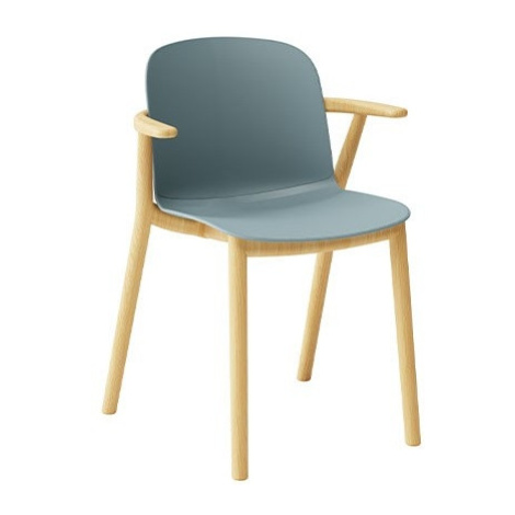 INFINITI - Židle RELIEF s dřevěnou podnoží a područkami