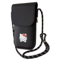 Hello Kitty PU Daydreaming Logo Leather Wallet Phone Bag černé