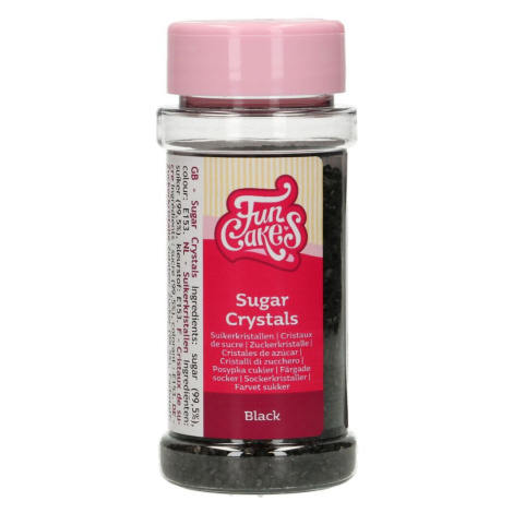 Funcakes Cukrové krystalky - černé 80 g