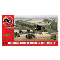 Classic Kit letadlo A09008 - Douglas Dakota MkIII with Willys Jeep (1:72)