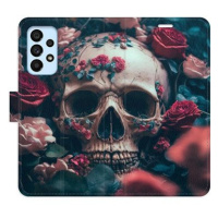 iSaprio flip pouzdro Skull in Roses 02 pro Samsung Galaxy A53 5G