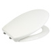 Samozavírací WC sedátko, duroplast, bílé, s odnímatelnými panty CLICK CSS112S