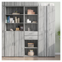 vidaXL Skříň highboard šedá sonoma 50 x 42,5 x 185 cm kompozitní dřevo