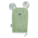 EKO - Žínka bavlněná s oušky Bear Olive green 20x15 cm