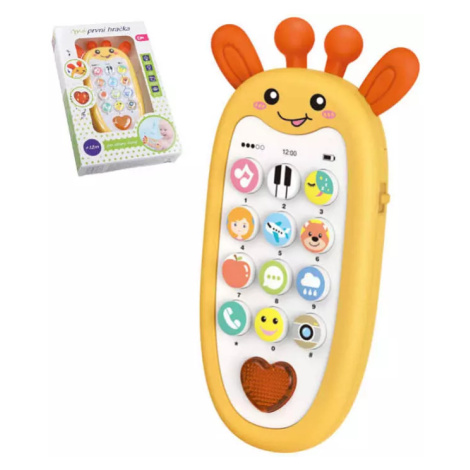Telefon baby Maamaa žirafa dětský veselý tlačítkový mobil na baterie Světlo Zvuk