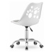 Otočná židle PRINT - bílá/šedá