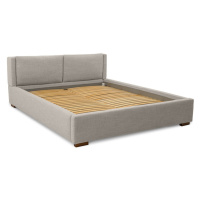 Světle šedá čalouněná dvoulůžková postel s roštem 180x200 cm Dreamer – Scandic