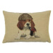 Polštář SHERLOCK pes beagle bavlněný béžový 30x45cm