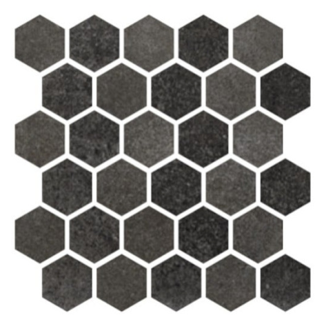Mozaika Cir Materia Prima black storm hexagon 27x27 cm lesk 1069909