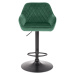 Barová židle SCH-103 tmavě zelená/černá