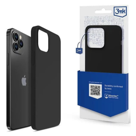 Kryt 3MK Silicone Case iPhone 12 Pro Max 6,7" black (5903108499026)