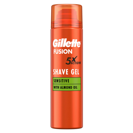 Gillette Fusion Gel na holení s mandlovým olejem 200 ml