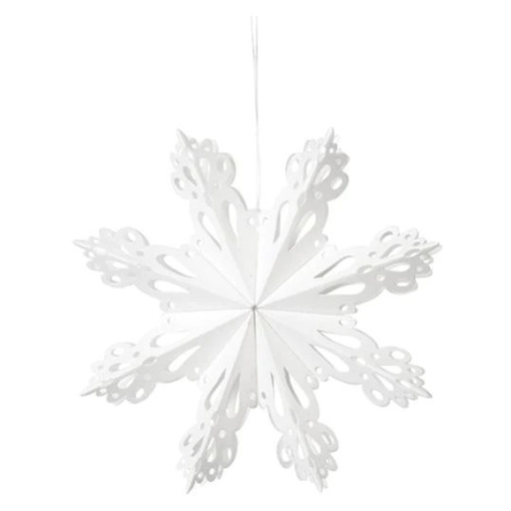 Závěsná vánoční dekorace průměr 15 cm Broste SNOWFLAKE-S - bílá Broste Copenhagen